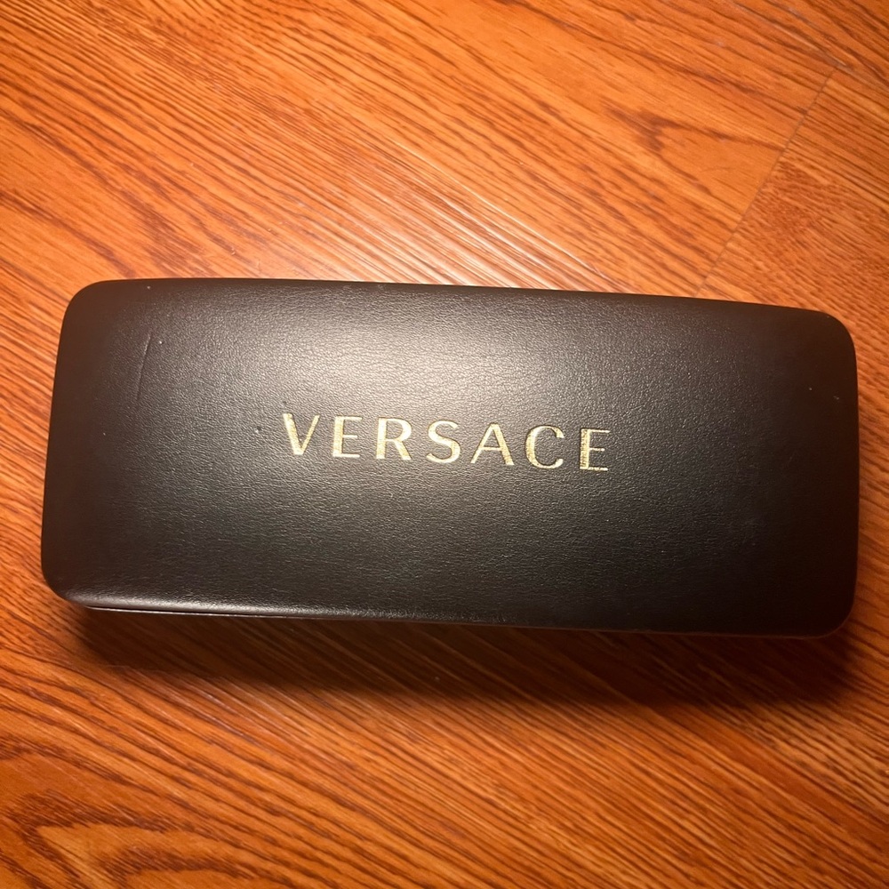 Versace Black and Gold Glasses Case